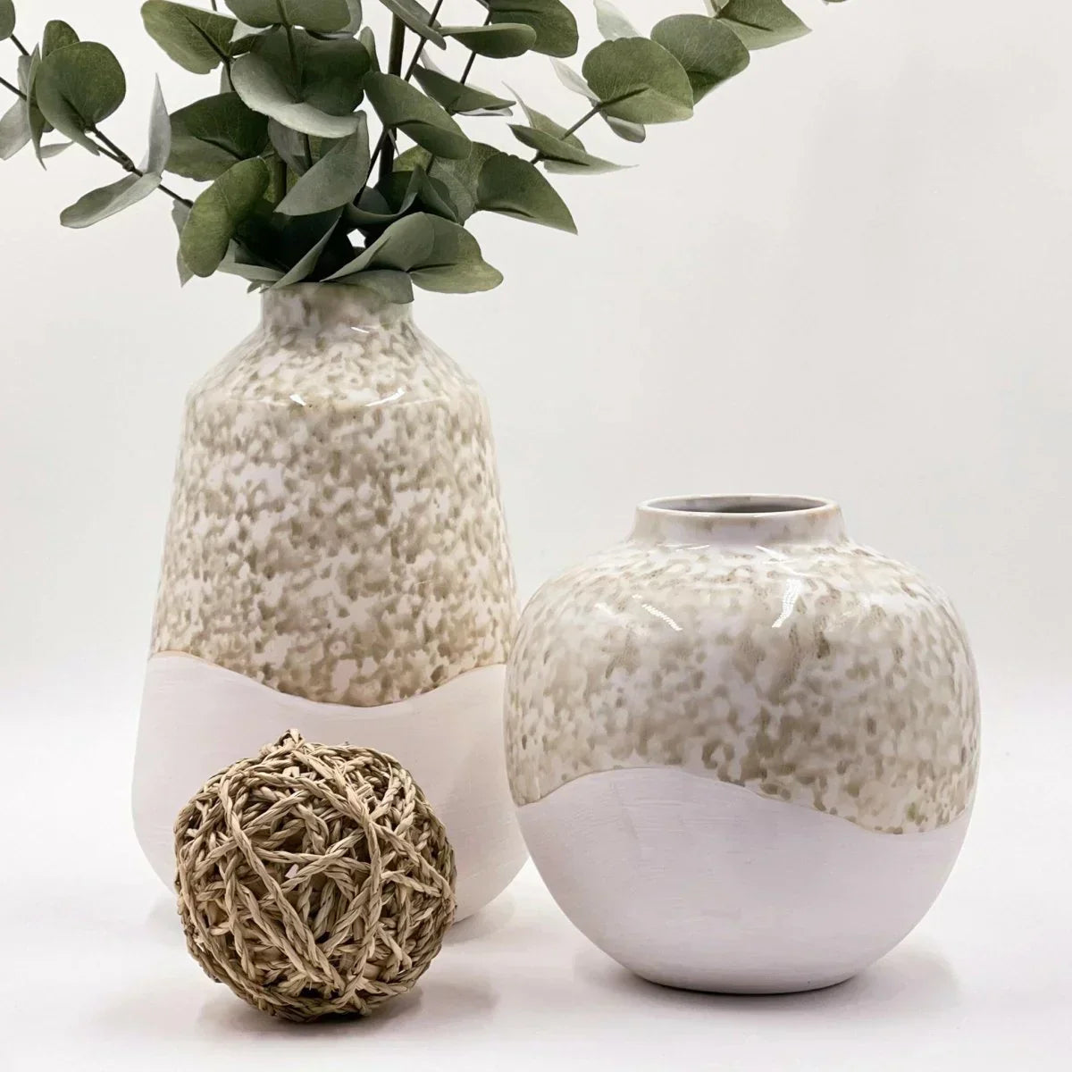 Poly Decor Ball - Nautral 11cm - Exquisite Homewares 