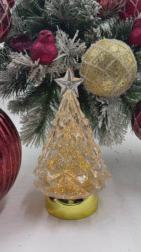 Light-Up Glitter Water Globe Tree