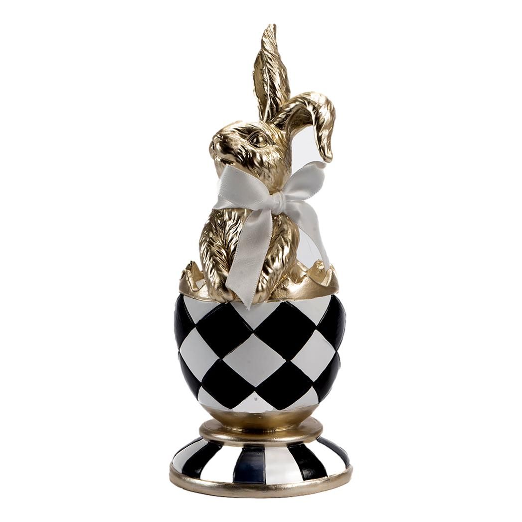 19cm Black & White Diamond Luxe Egg