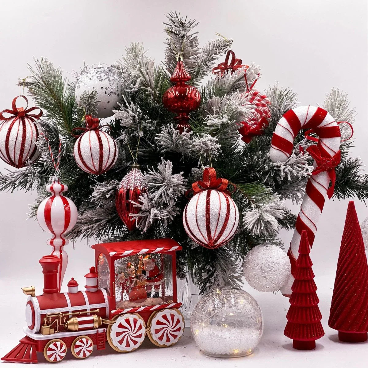 Red Beaded Drop Bauble - Exquisite Homewares 