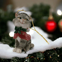 Red or Green Hanging Cat Tree Decoration - Exquisite Homewares 