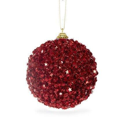 Red Stars Bauble - Exquisite Homewares 