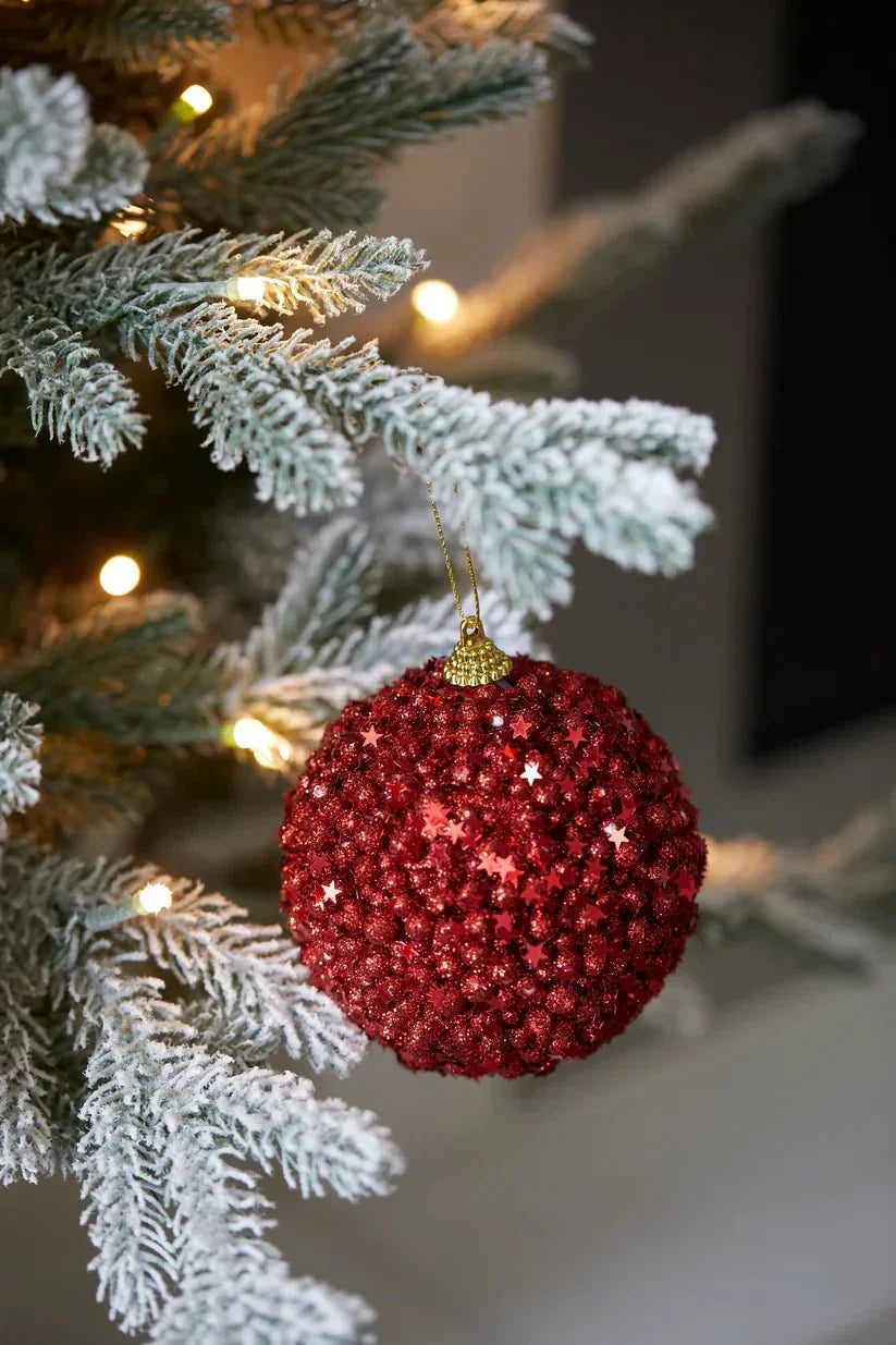Red Stars Bauble - Exquisite Homewares 