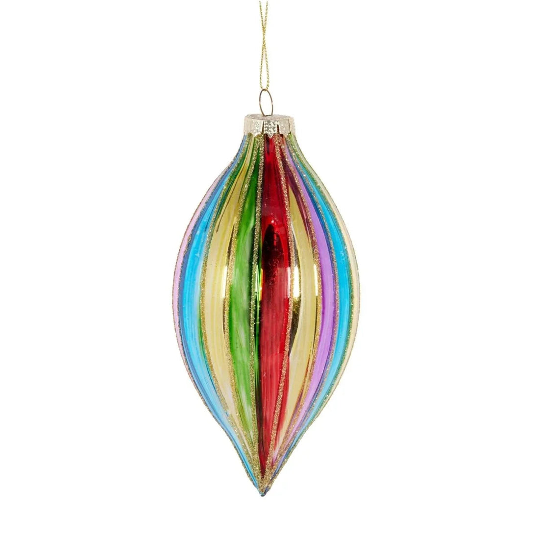 Retro Coloured Drop Bauble - Exquisite Homewares 