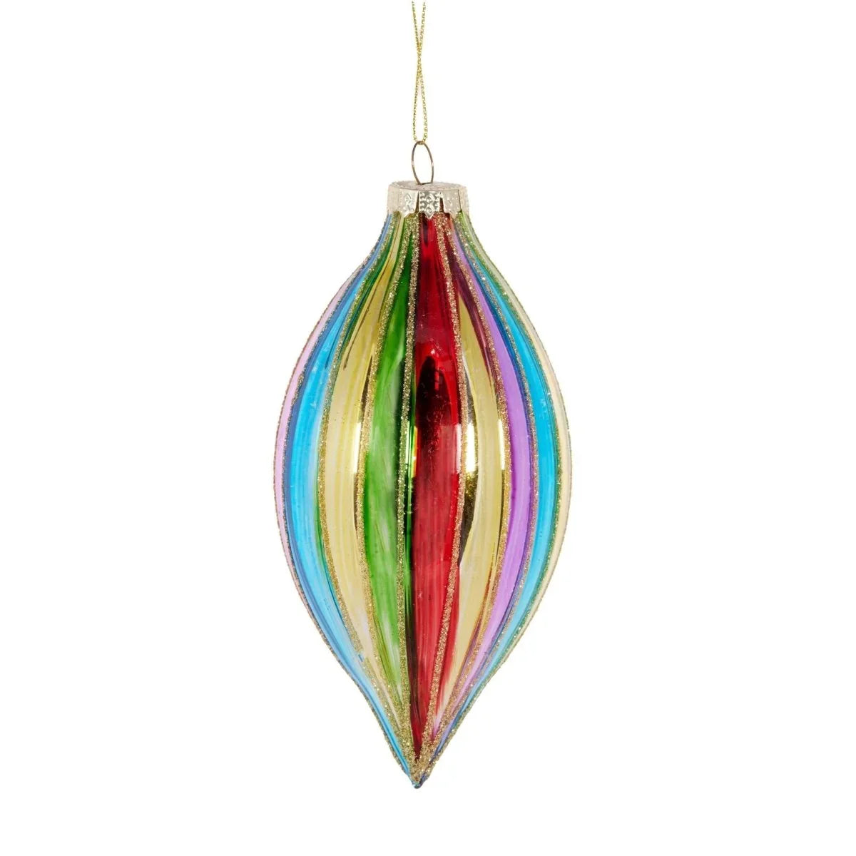 Retro Coloured Drop Bauble - Exquisite Homewares 
