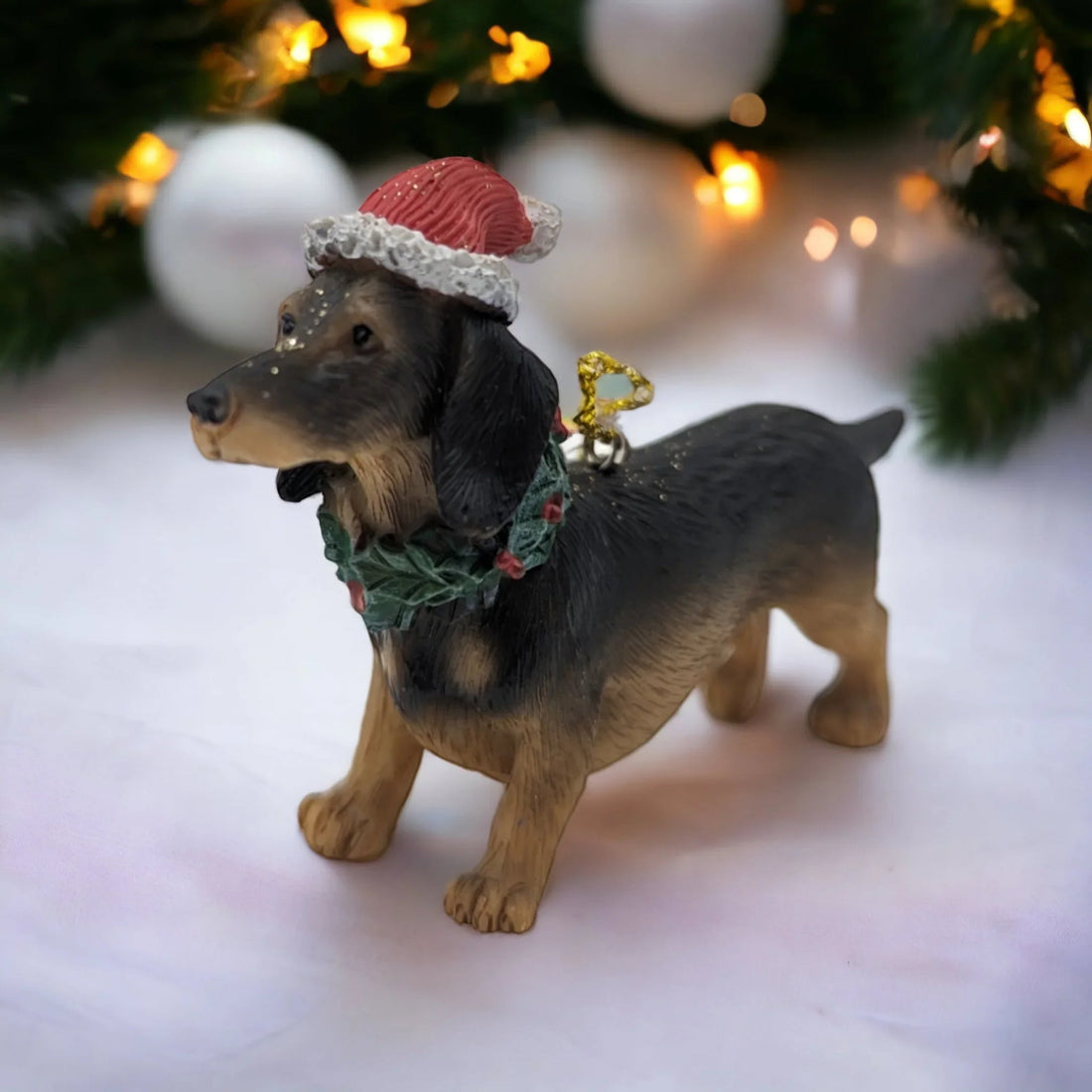 Dachshund Dog Hanging Tree Ornament.