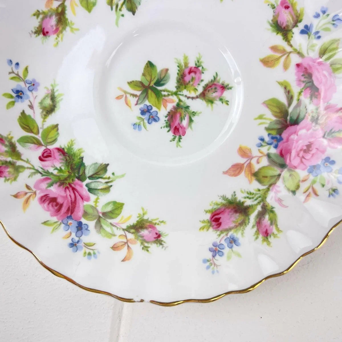 Royal Albert Moss Rose Demitasse Duo - Exquisite Homewares 