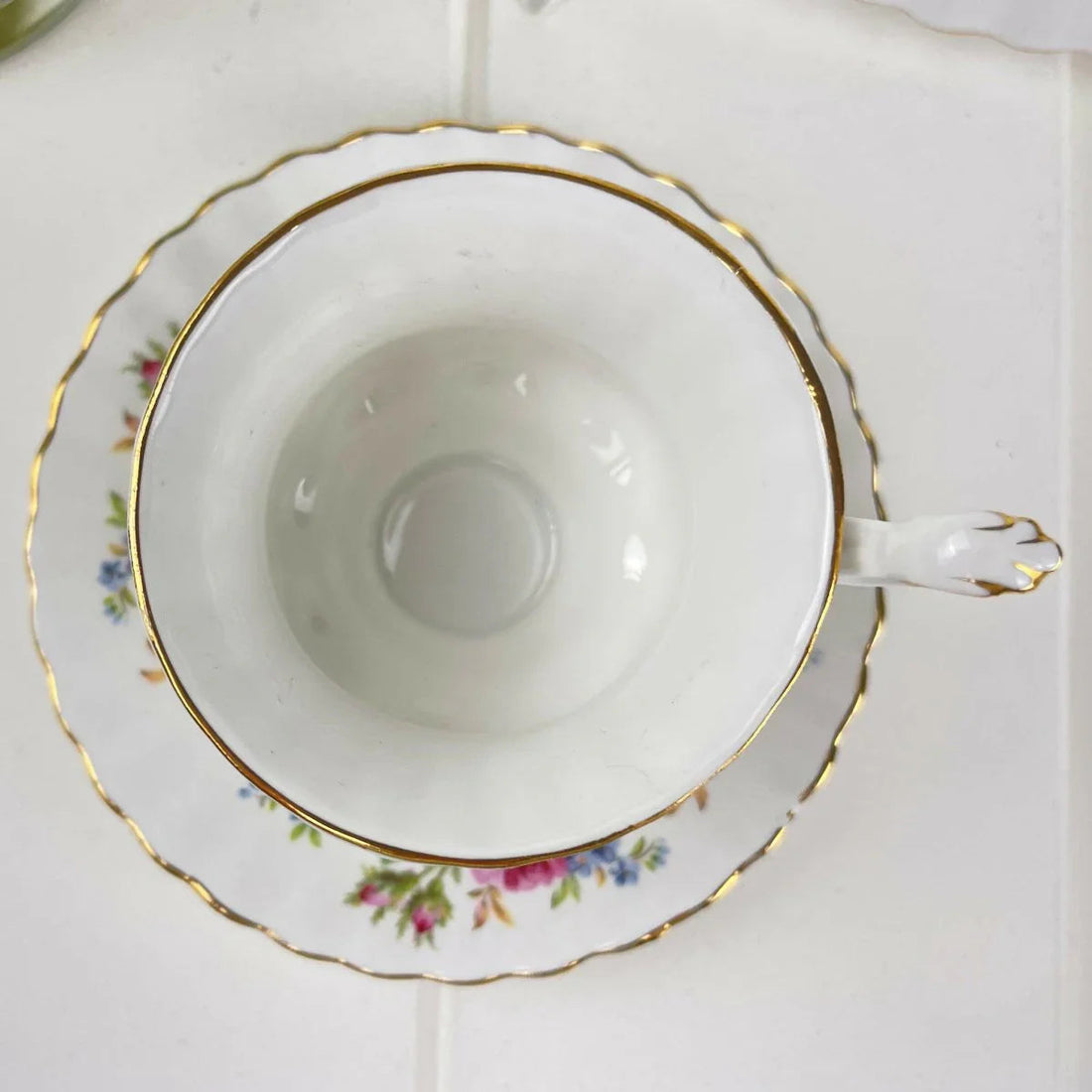 Royal Albert Moss Rose Demitasse Duo - Exquisite Homewares 