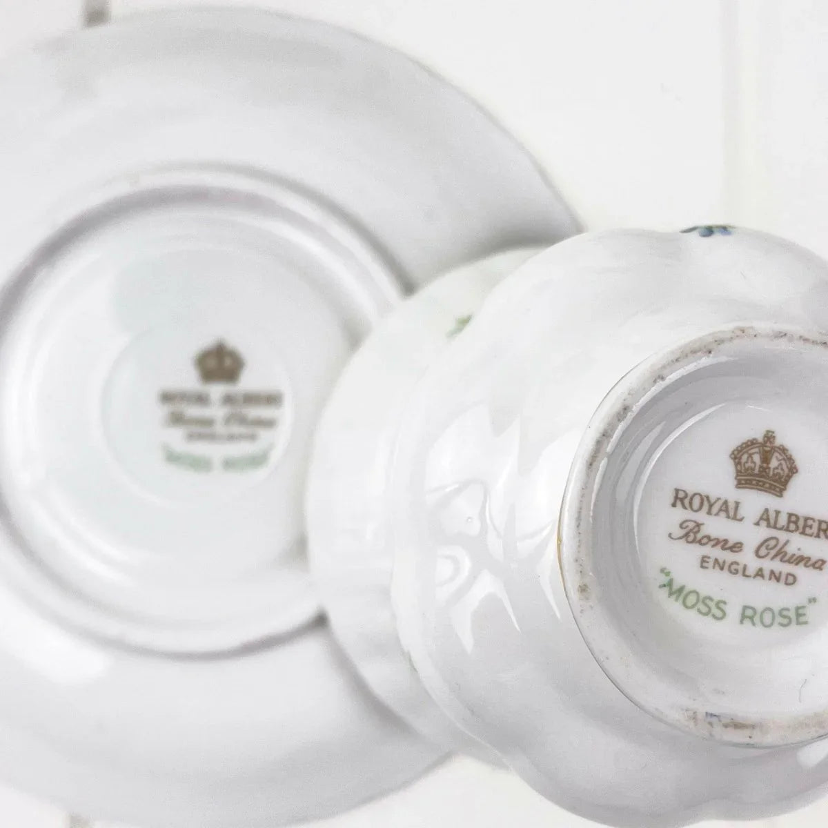 Royal Albert Moss Rose Demitasse Duo - Exquisite Homewares 