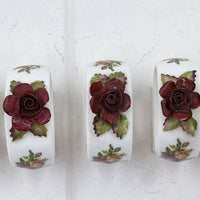 Royal Albert Old Country Rose Six Napkin Rings - Exquisite Homewares 