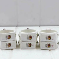 Royal Albert Old Country Rose Six Napkin Rings - Exquisite Homewares 