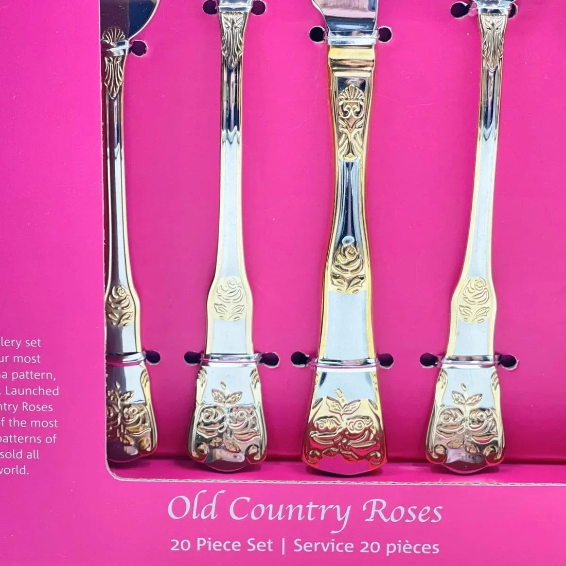 Royal Albert Old Country Roses 20-Piece Cutlery Set - Unused in Box - Exquisite Homewares 
