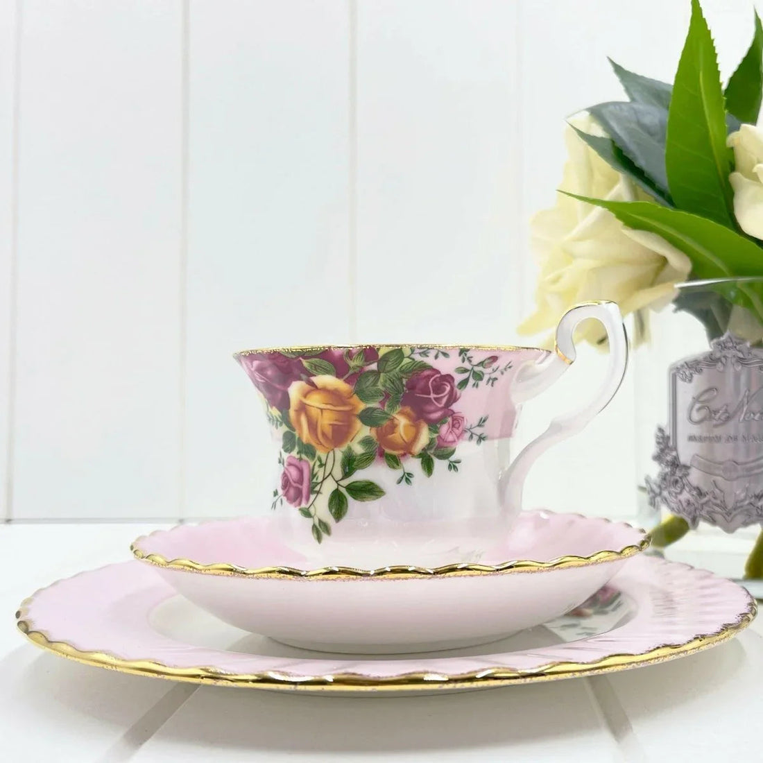 Royal Albert Old Country Roses 3 Piece Set Rose - Exquisite Homewares 
