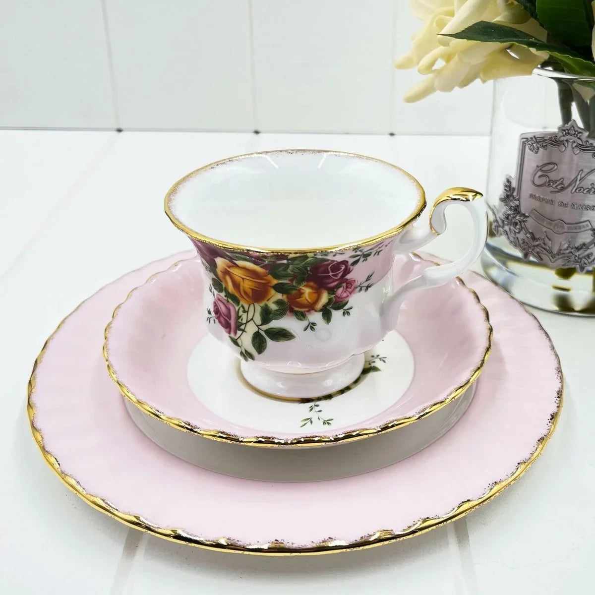 Royal Albert Old Country Roses 3 Piece Set Rose - Exquisite Homewares 