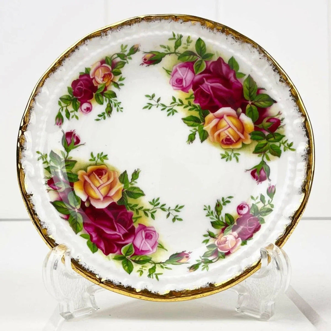 Royal Albert Old Country Roses Butter Pat - Exquisite Homewares 