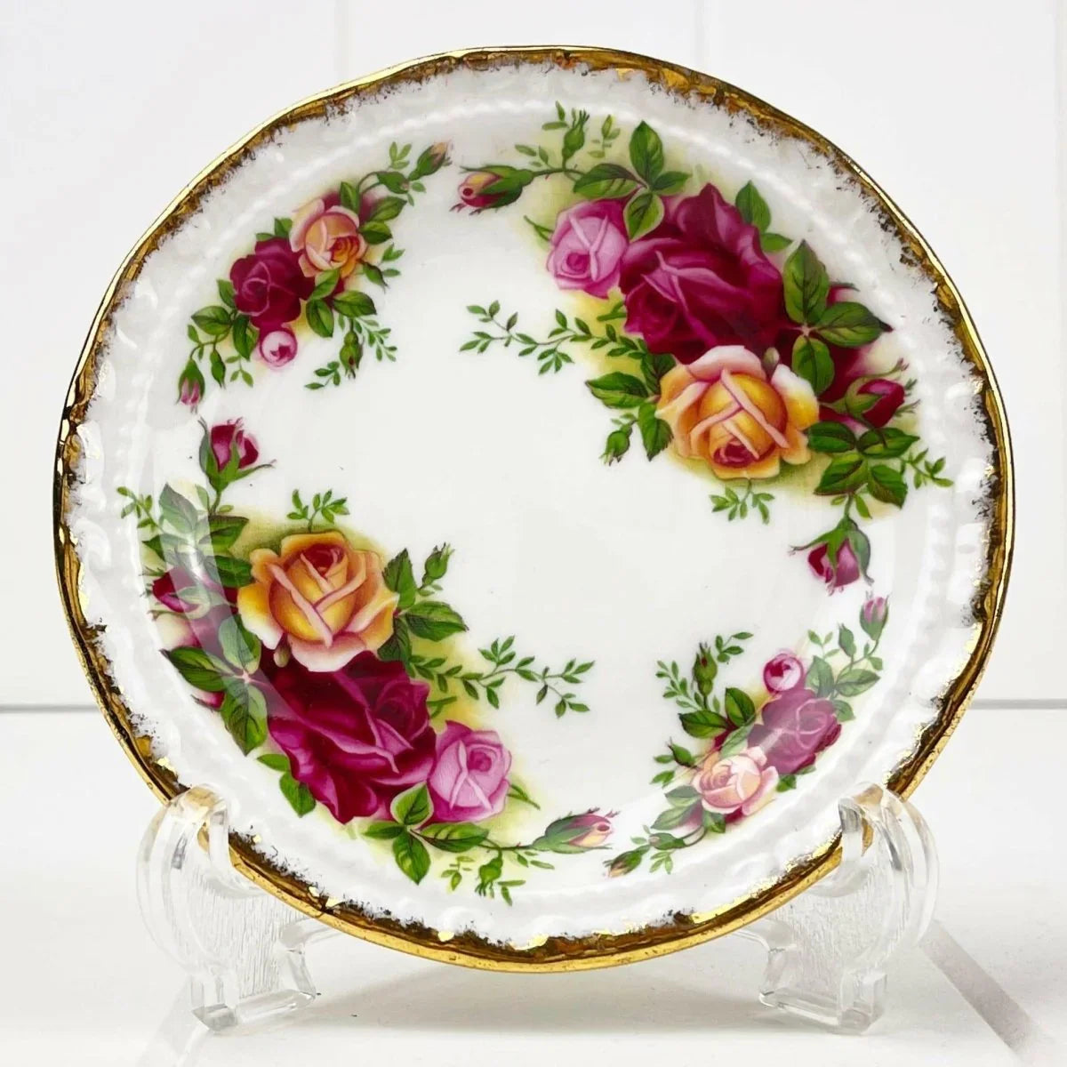Royal Albert Old Country Roses Butter Pat - Exquisite Homewares 