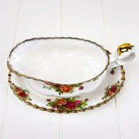 Royal Albert Old Country Roses Gravy Boat & Underplate - 2nd Edition Made in England - Exquisite Homewares 