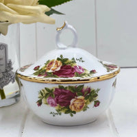 Royal Albert Old Country Roses Lidded Bowl - Exquisite Homewares 