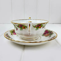 Royal Albert Old Country Roses Soup Coupe and Underplate - Exquisite Homewares 