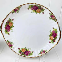 Royal Albert Old Country Roses Tabbed Cake Plate - Exquisite Homewares 