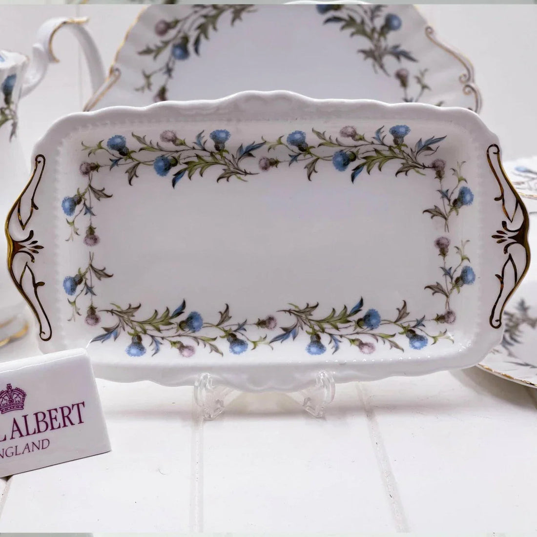 Royal Albert Vintage Brigadoon Sandwich Tray - Exquisite Homewares 