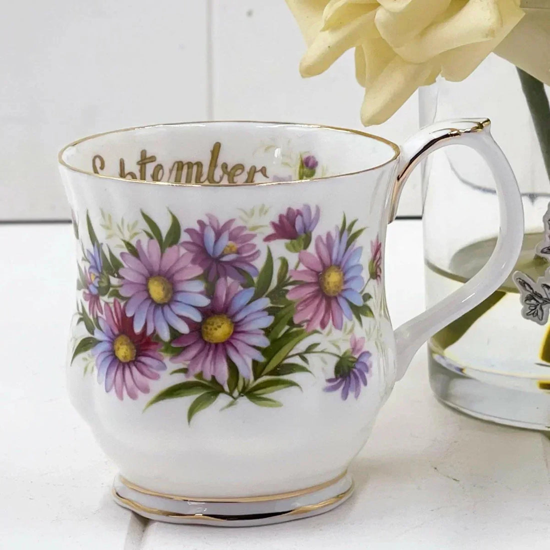 Royal Albert Vintage Flower of the Month Mug - September - Exquisite Homewares 