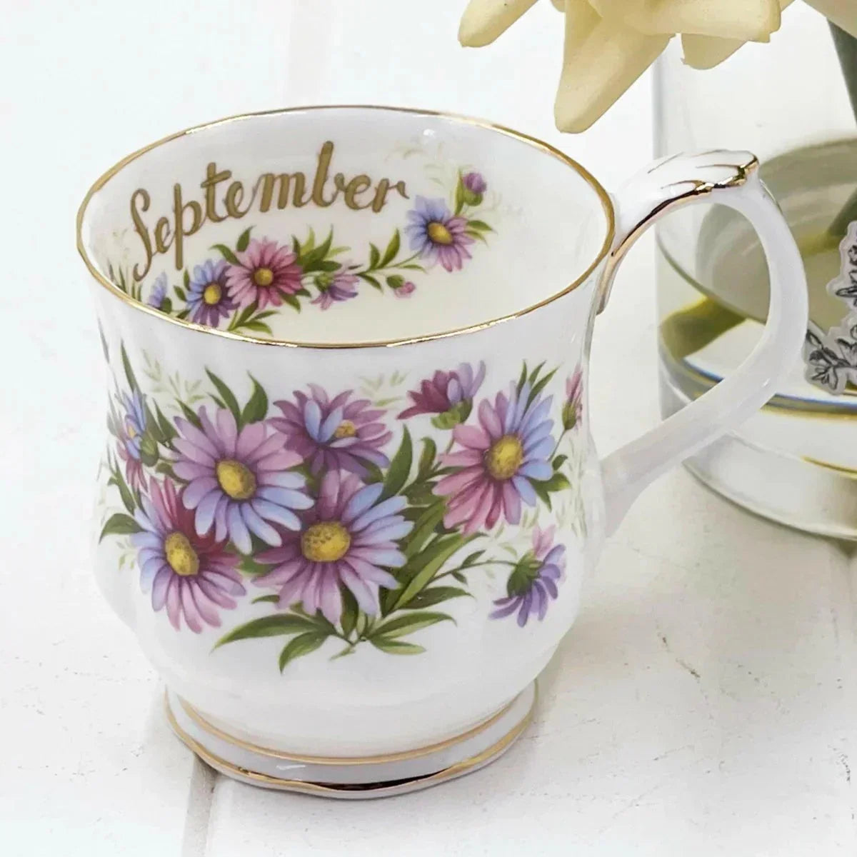Royal Albert Vintage Flower of the Month Mug - September - Exquisite Homewares 
