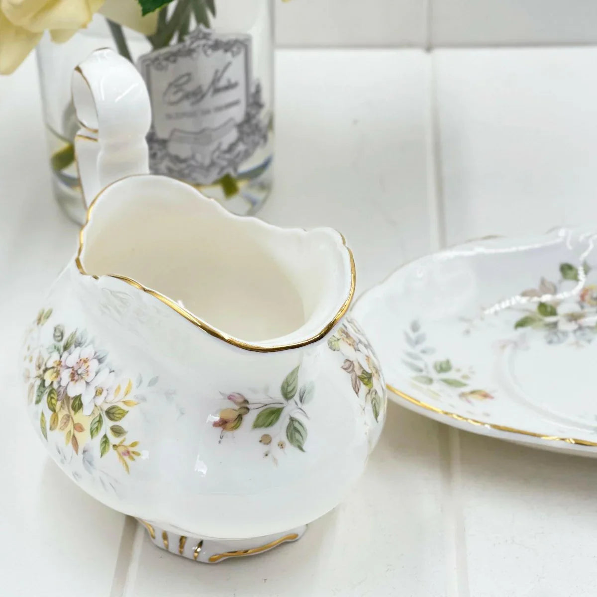 Royal Albert Vintage Haworth Gravy Boat and Saucer - Exquisite Homewares 