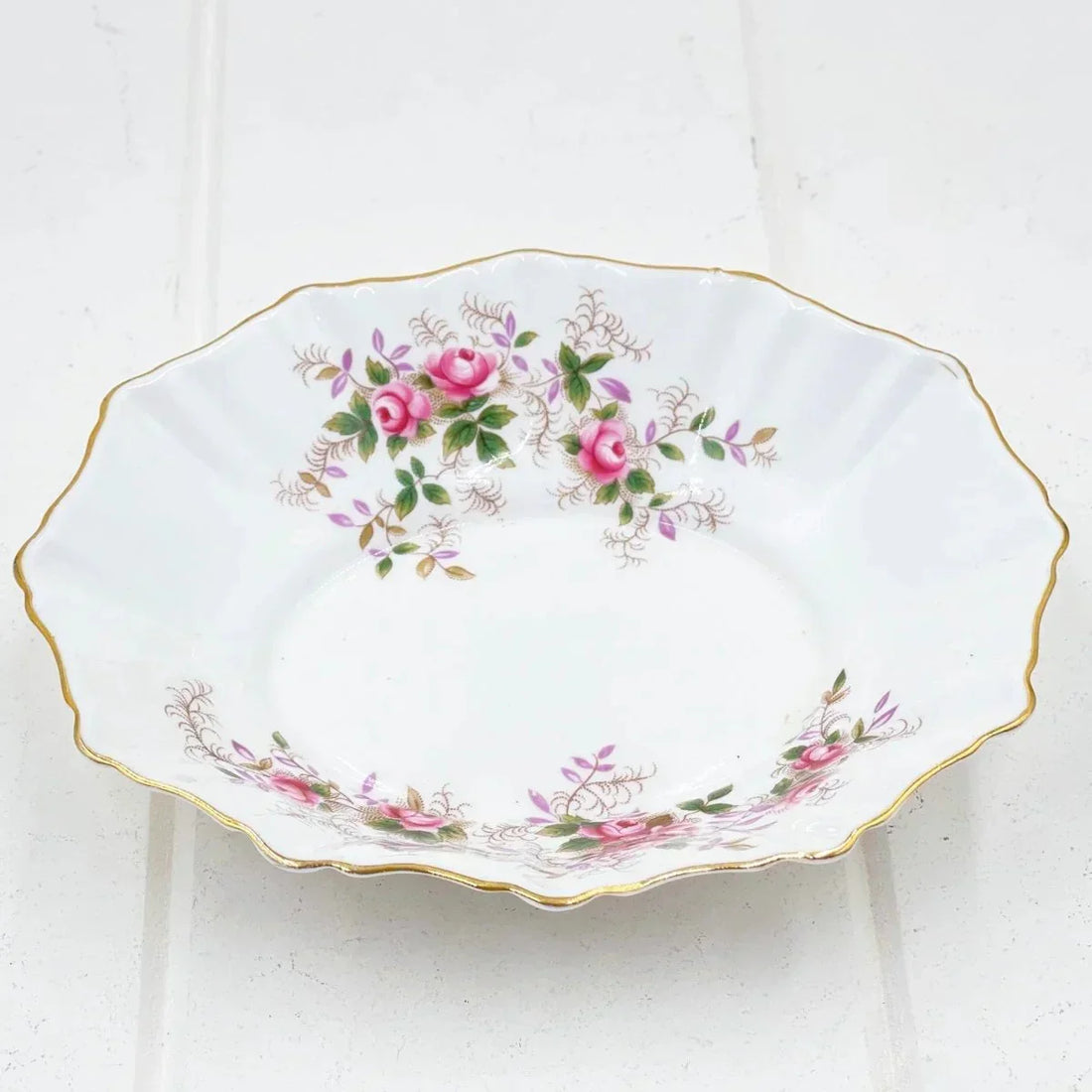 Royal Albert Vintage Lavender Rose Nut Dish - Exquisite Homewares 