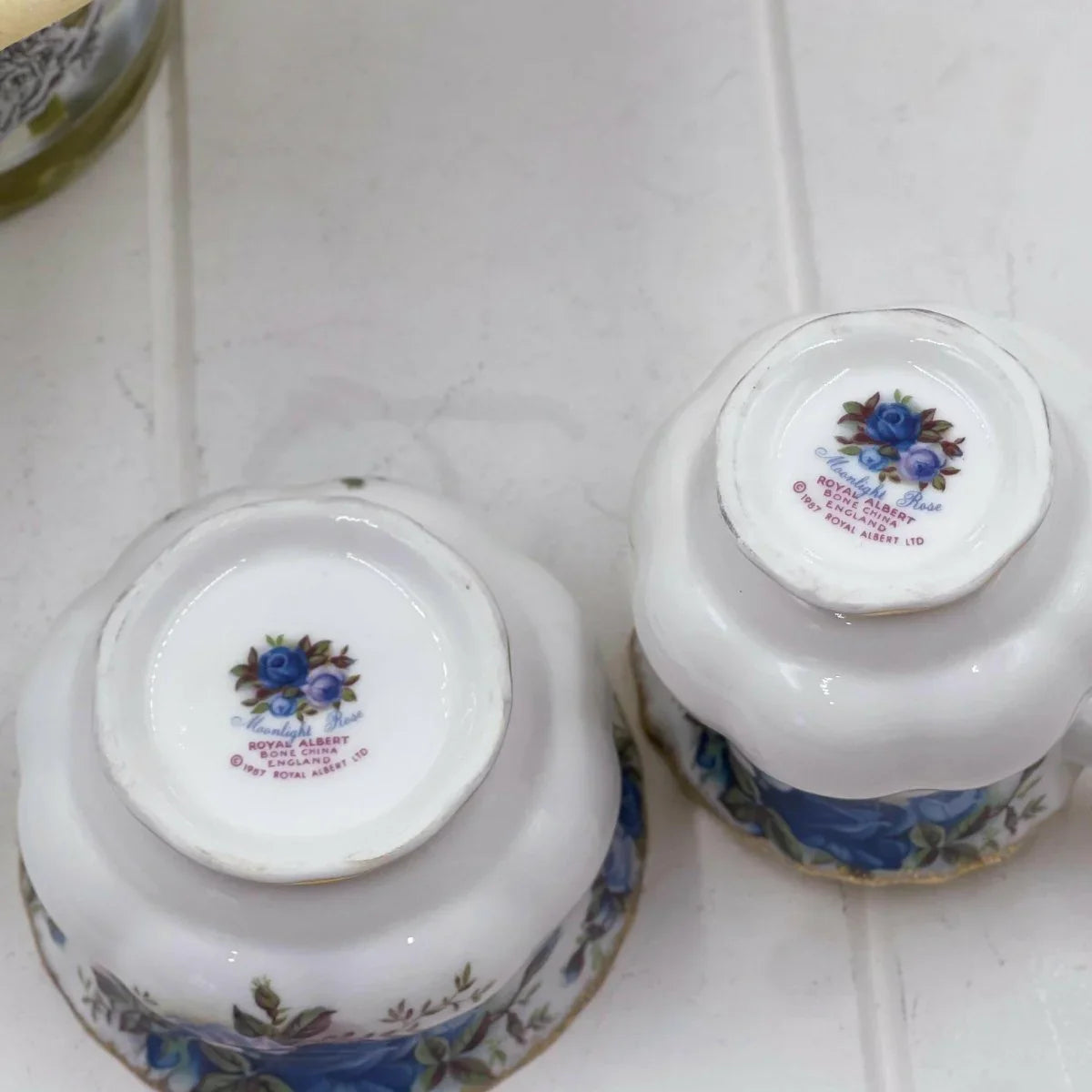 Royal Albert Vintage Moonlight Rose Small Sugar and Creamer Set - Exquisite Homewares 