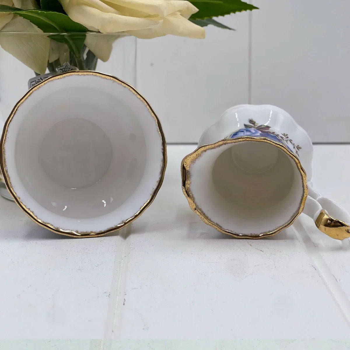 Royal Albert Vintage Moonlight Rose Small Sugar and Creamer Set - Exquisite Homewares 