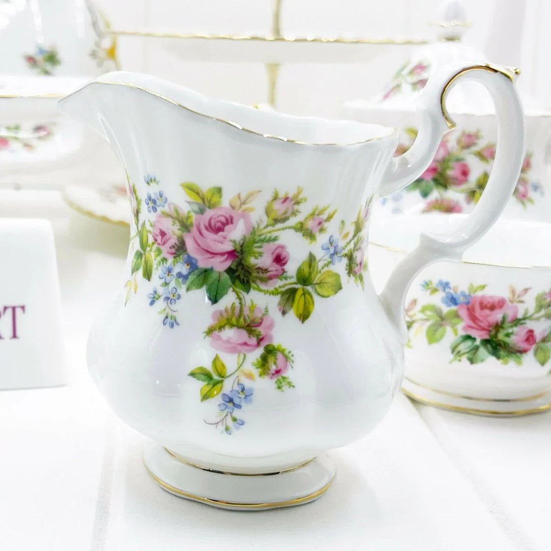 Royal Albert Vintage Moss Rose Creamer - Exquisite Homewares 
