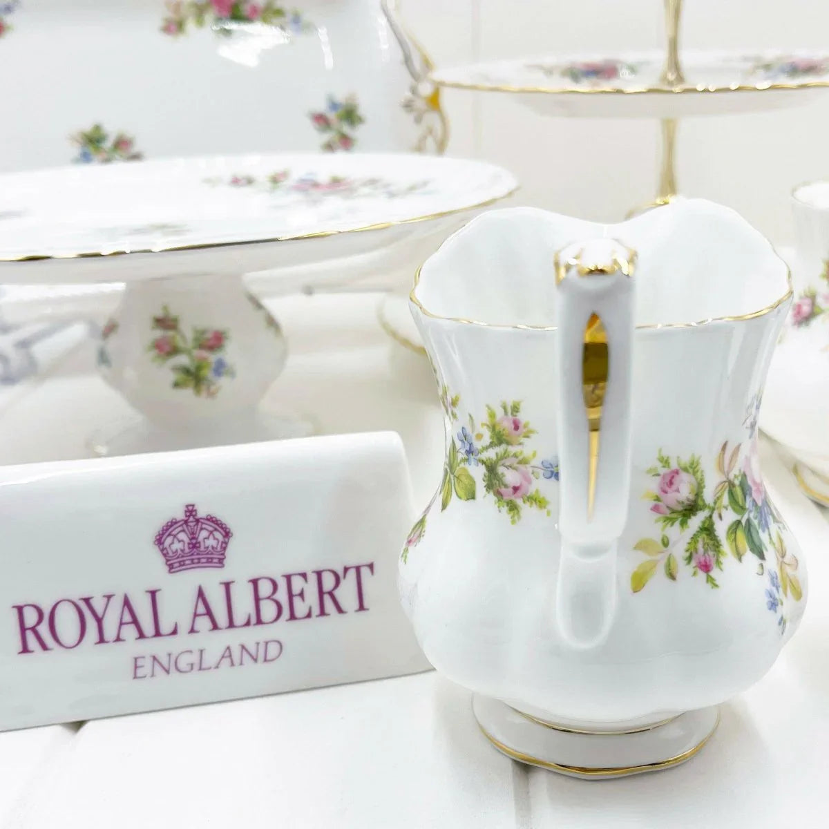 Royal Albert Vintage Moss Rose Creamer - Exquisite Homewares 