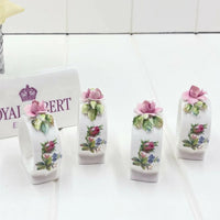 Royal Albert Vintage Moss Rose Set of 4 Napkin Rings - Exquisite Homewares 