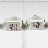 Royal Albert Vintage Moss Rose Set of 4 Napkin Rings - Exquisite Homewares 