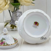 Royal Albert Old Country Roses Covered Sugar Bowl - Complete with Lid Made in England - Exquisite Homewares 