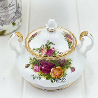 Royal Albert Old Country Roses Covered Sugar Bowl - Complete with Lid Made in England - Exquisite Homewares 