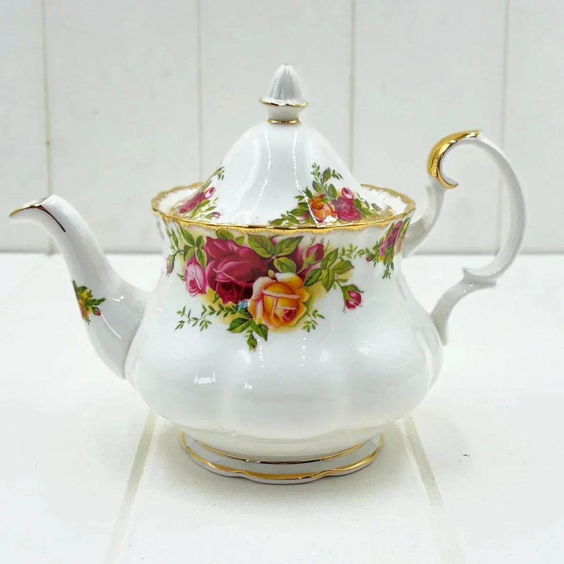 Royal Albert Vintage Old Country Roses Small Teapot (rare) - Exquisite Homewares 
