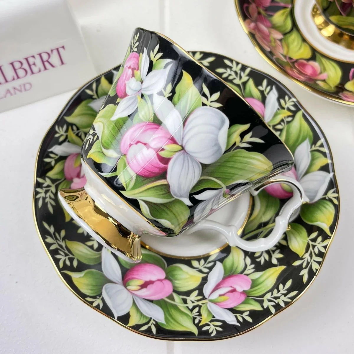 Royal Albert Vintage Provincial Flowers -Ladies Slipper Duo - Exquisite Homewares 