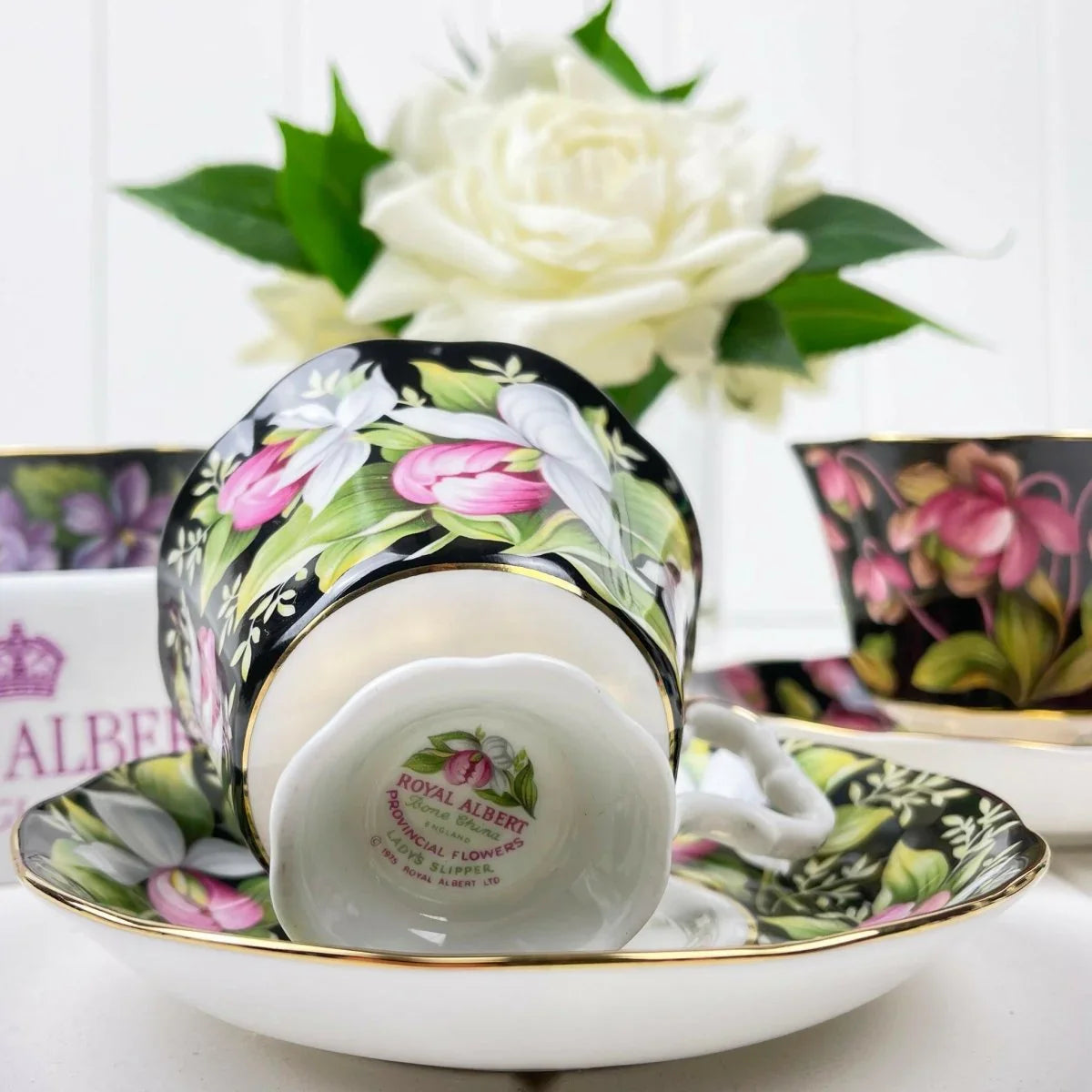 Royal Albert Vintage Provincial Flowers -Ladies Slipper Duo - Exquisite Homewares 