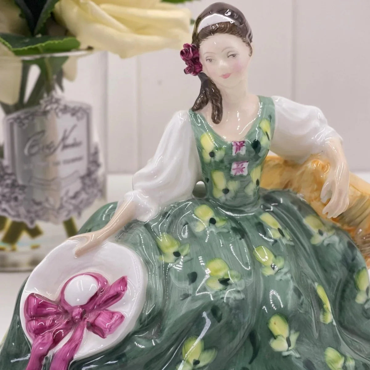 Royal Doulton Elyse HN2474 - 15x18cm Seated Figurine - Exquisite Homewares 
