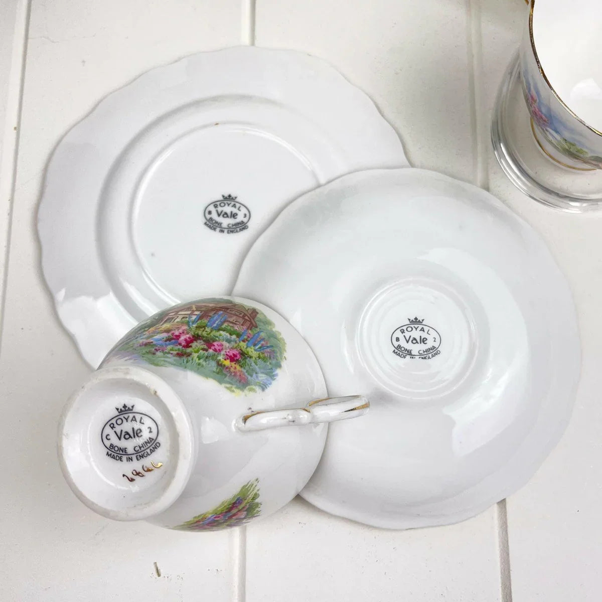Royal Vale Vintage Country Cottage Trios x 2 - Exquisite Homewares 