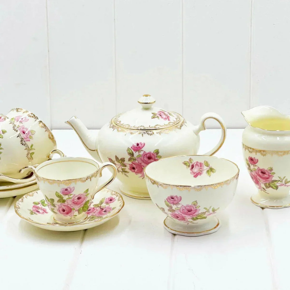 Salisbury Dijon Teapot, Sugar and Creamer - Exquisite Homewares 