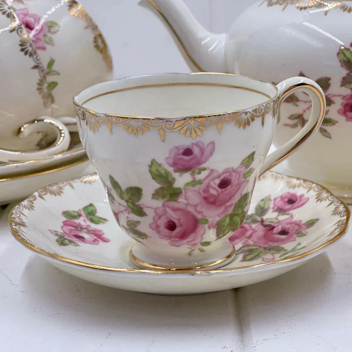 Salisbury Dijon Teapot, Sugar and Creamer - Exquisite Homewares 