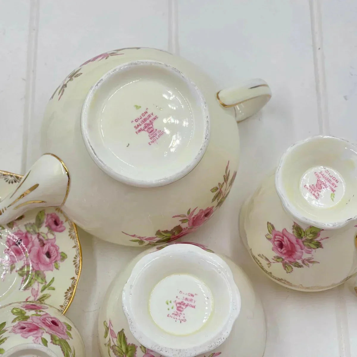 Salisbury Dijon Teapot, Sugar and Creamer - Exquisite Homewares 