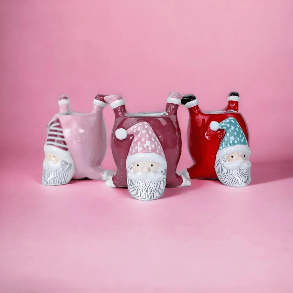 Santa Planter Dark Pink - Exquisite Homewares 