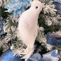 Sante White Clip on Bird (Set of 6) - Exquisite Homewares 