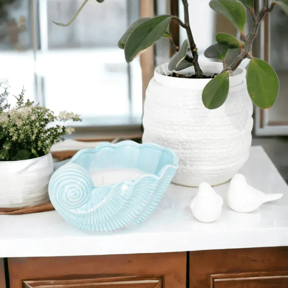 Seafoam Shell Candle - Exquisite Homewares 