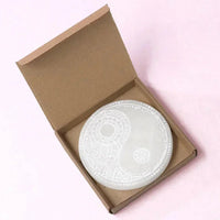 Selenite Engraved Plate Ying Yang - House Journey