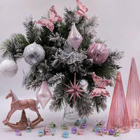 Set/3 Pink Beaded Butterfly Clips - Exquisite Homewares 